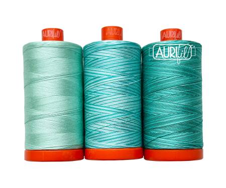 Aurifil Boxed Thread Set Jade Vine - 3 x Large Spools