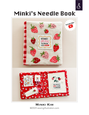 Minki's Needle Book Pattern - Minki Kim Sewing Illustration