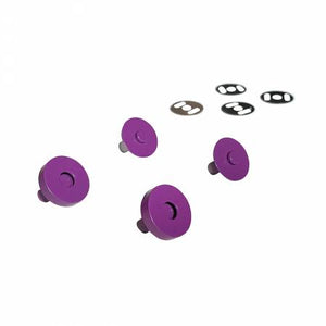 Coloured Magnetic Snaps Purple - Sassafras Lane Designs