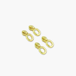 OVAL ZIPPER PULLS GOLD (4)  - SALLIE TOMATO