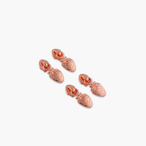 STRAWBERRY ZIPPER PULLS ROSE GOLD (4)  - SALLIE TOMATO