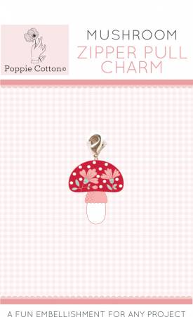 Mushroom Zipper Pull Charm - Poppie Cotton