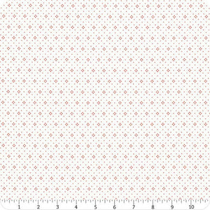 Eyelet Ivory/Cherry - Fig Tree & Co for Moda