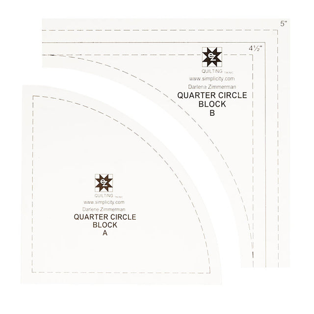 Drunk Path Ruler Drunkards Path Quarter Circle Ruler Set - EZ Quilting – Rainbow Stash