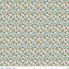 Seaglass Daisy fabric C17161-SEAGLASS from the Farmer's Daughter collection by Lori Holt for Riley Blake Designs featuring scattered white daisies on a soft seaglass background