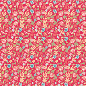 Hello Red Rosy Cheeks (FQ) - Lori Woods Poppie Cotton