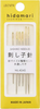 Hidamari Sashiko Needles by Lecien Japan assorted pack of 6 sashiko needles with needle threader for traditional sashiko stitching and visible mending.