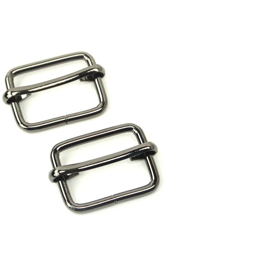 Gunmetal Slider Buckles 1” Sallie Tomato Rainbow Stash