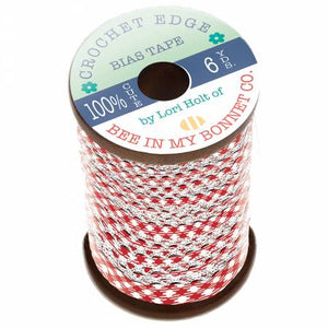 Red Crocheted Bias Tape -Lori Holt