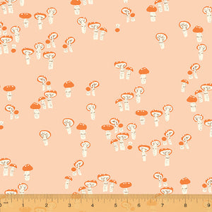 Pink Mushrooms Far Far Away 3 Fat Quarter - Heather Ross for Windham Fabrics
