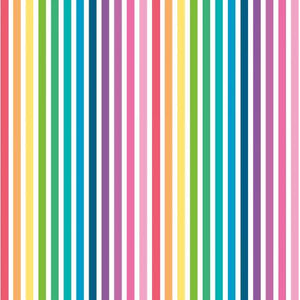 Make Rainbow Stripe White - Kristy Lea for Riley Blake Design