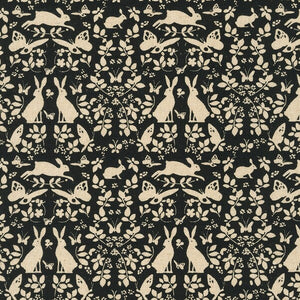 Rabbits Black Cotton Flax - Sevenberry