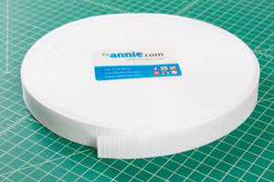 White Strapping 1” Half Metre Units - by Annie’s Polypro Webbing