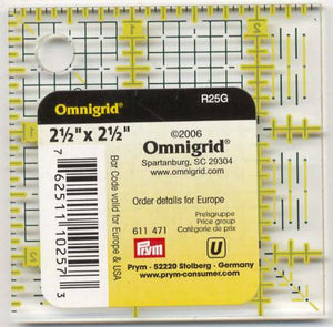 2 1/2” Square Ruler - Omnigrid