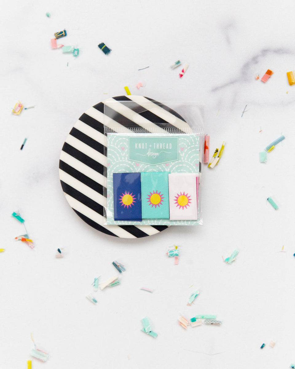 Sunshine Labels (6) - Knot and Thread Design – Rainbow Stash