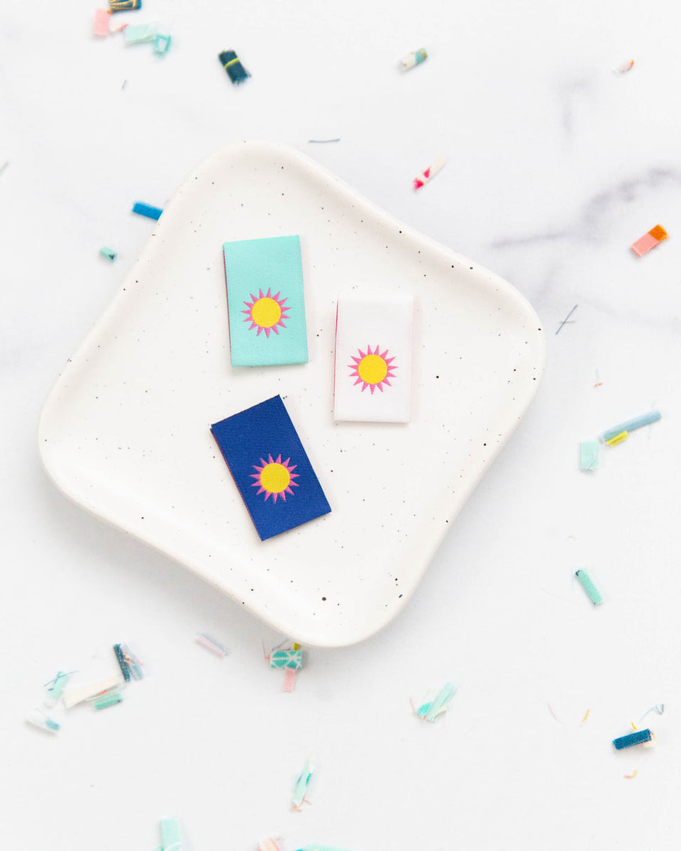 Sunshine Labels (6) - Knot and Thread Design – Rainbow Stash
