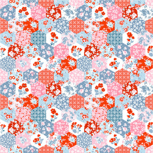 Quilted Roses Multi Elise - Terri Henson for Poppie Cotton