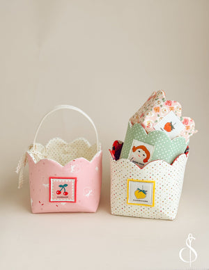 Scalloped Basket Trio Pattern - Minki Kim Sewing Illustration