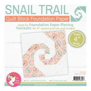 Snail Trail 4 Inch Foundation Paper - It’s Sew Emma