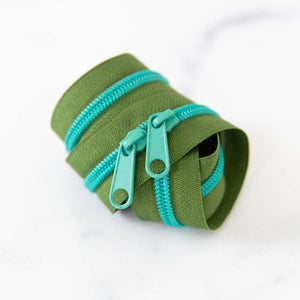 30” Lagoon Zipper - Turquoise Coil & Pulls