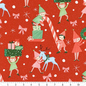 Red Elves - Tiny Christmas Lizzy House for Moda Fabrics