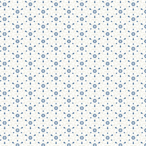 Lakeland Blues Tri -Damask Light - Samantha Walker Poppie Cotton
