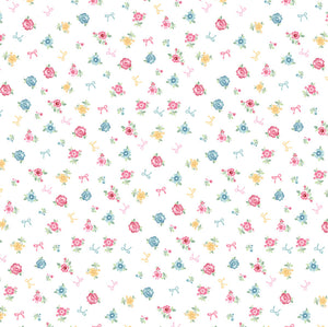 Welcome White Rosy Cheeks (FQ) - Lori Woods Poppie Cotton