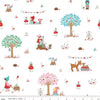 Whimsical Woodland White fabric C17640-WHITE by Tasha Noel for Riley Blake Designs