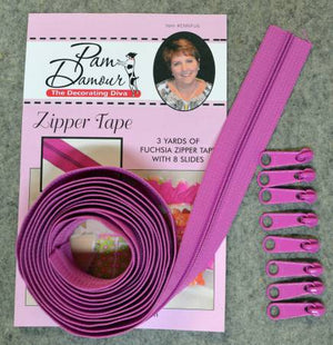 Zippers 3 Yard Fuschia - Decorating Diva