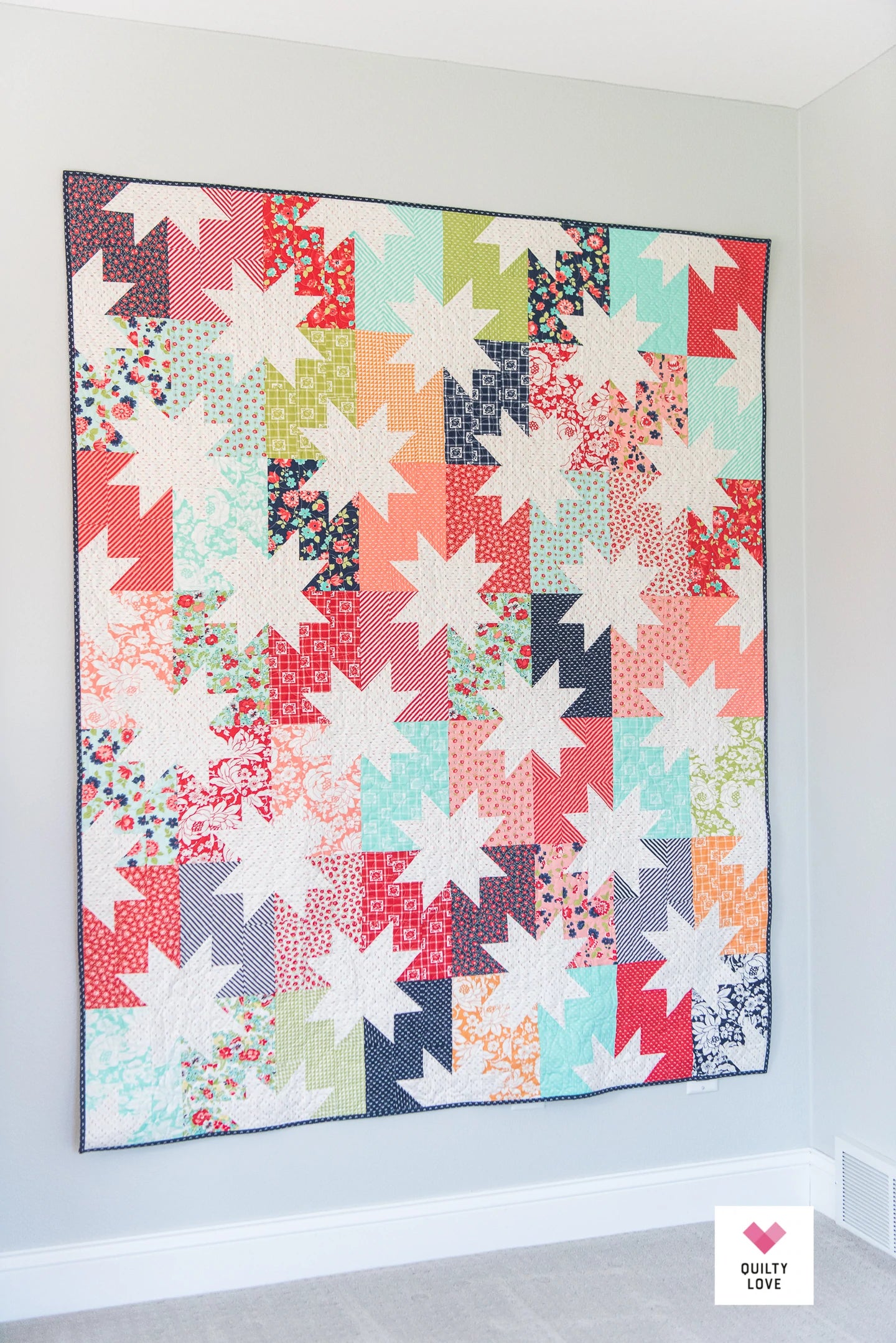 Star Pop Quilt Pattern - Quilty Love from Emily Dennis