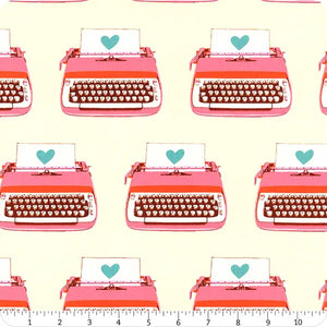 Darlings Typewriter Buttercream (FQ)- Collaborative Collection RSS