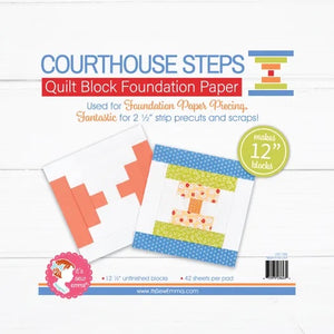 Courthouse Steps 12 Inch Foundation Paper - It’s Sew Emma