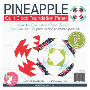 Pineapple 6 Inch Foundation Paper - It’s Sew Emma