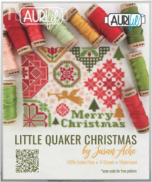 Aurifil Cotton Floss Boxed Set -  Little Quaker Christmas Sampler Thread 10 x Small Spools