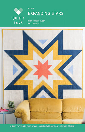 Expanding Stars Quilt Pattern - Quilty Love from Emily Dennis