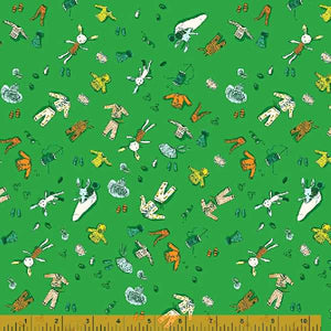 Doll Clothes Green - Lucky Rabbit by Heather Ross