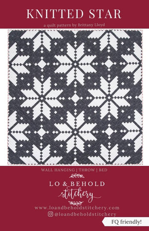 Knitted Star Quilt Pattern - Lo and Behold Stitchery