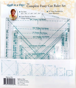 Fussy Cut Ruler Set (6) - Quilt In A Day