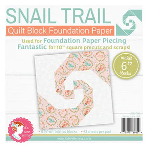 Snail Trail 6 Inch Foundation Paper - It’s Sew Emma