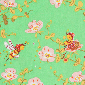 Nanny Bee Green Fat Quarter - Heather Ross 20th Anniversary Collection