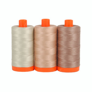 Aurifil Boxed Set -Verona Mauve Cotton Thread 3 x Large Spools