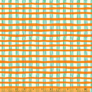 Painted Plaid Orange - Lucky Rabbit by Heather Ross