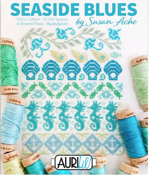 Aurifil Cotton Floss Seaside Blues Boxed Set -  Thread 10 x Small Spools