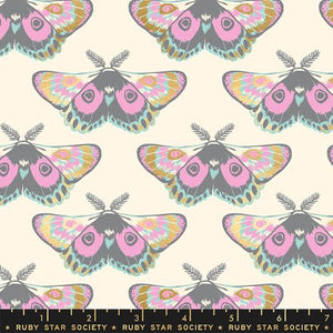 Glow Moth Buttercream FQ - Sarah Watts for Ruby Star Society