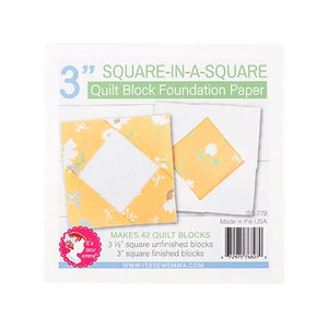 Square in a Square 3 Inch Foundation Paper - It’s Sew Emma
