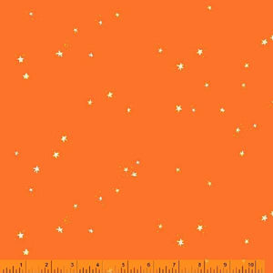 Hand Drawn Stars Red Orange (FQ) - Lucky Rabbit by Heather Ross