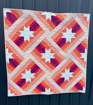 Slanted Star Quilt Kit Warm (baby size)