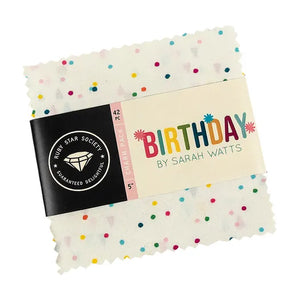 Birthday 5” Charm Square Pack - Sarah Watts  for RSS